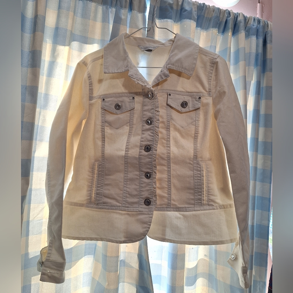 Christopher Banks Women's White Denim Jacket